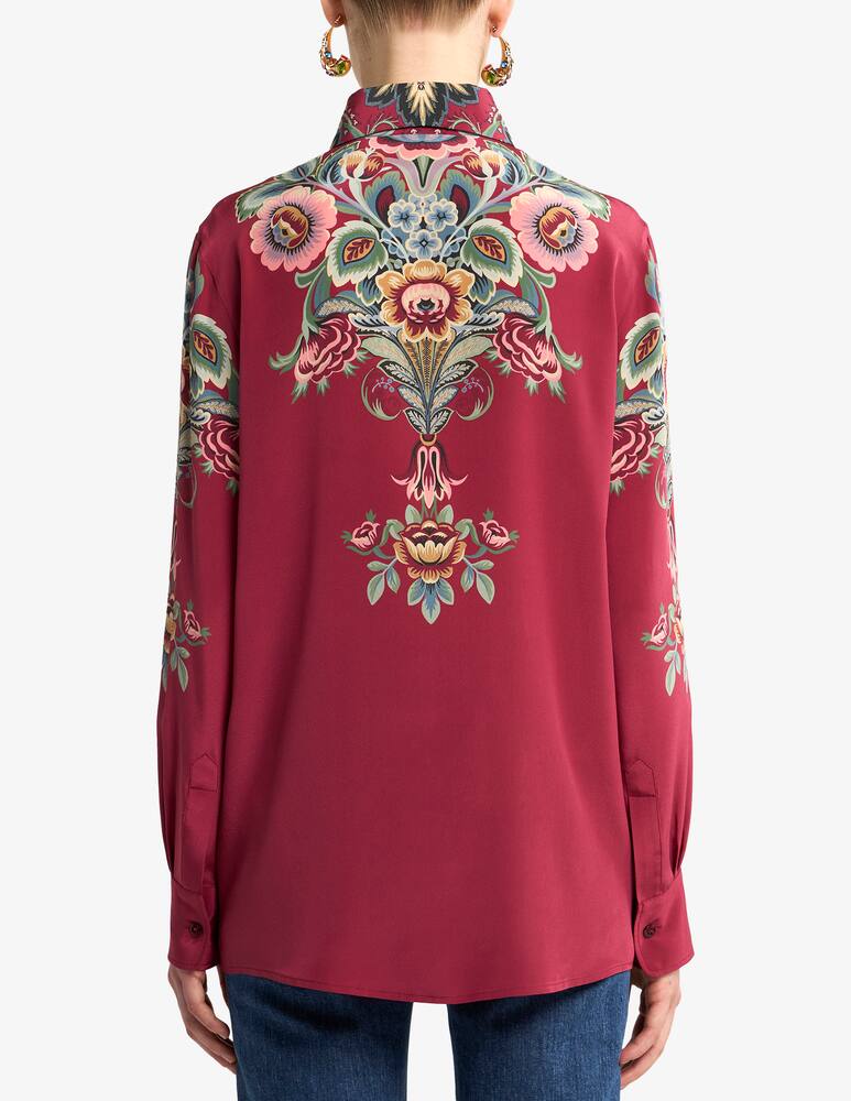 rinascente ETRO Camicia in seta con stampa piazzata