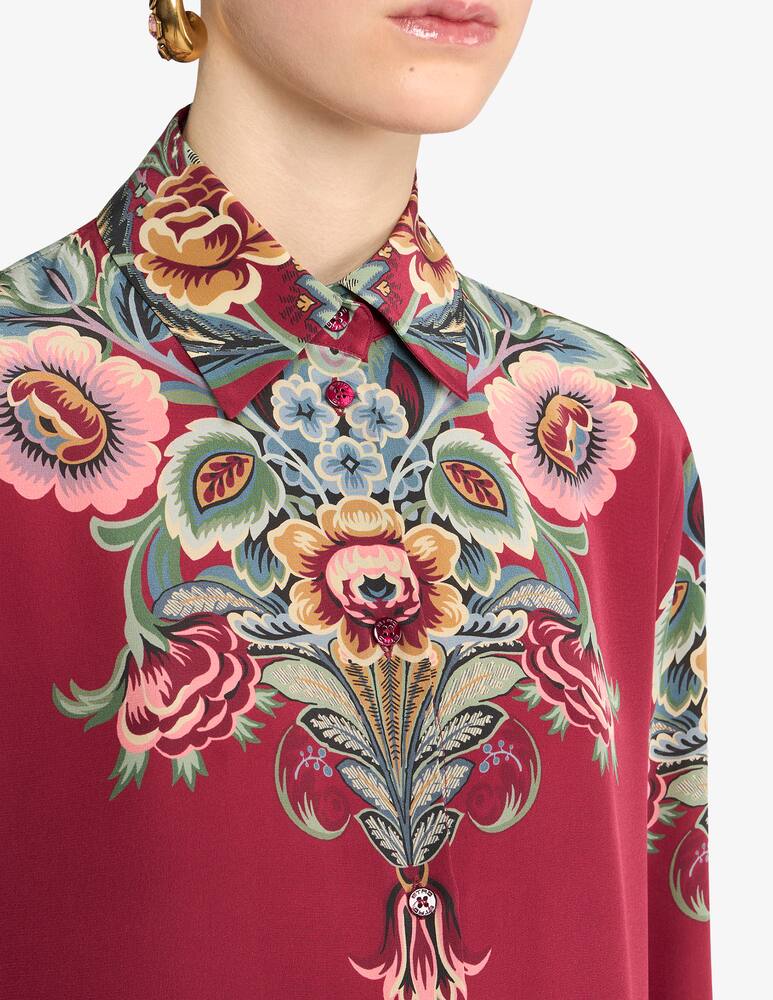 rinascente ETRO Camicia in seta con stampa piazzata