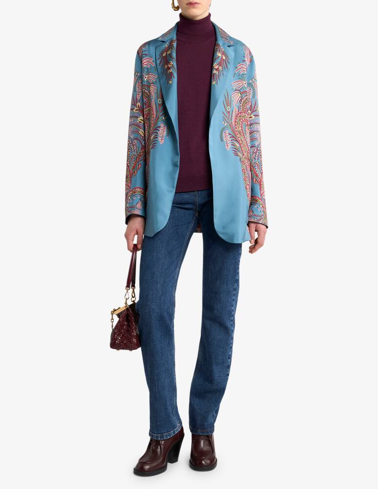 rinascente ETRO Printed silk wraparound jacket