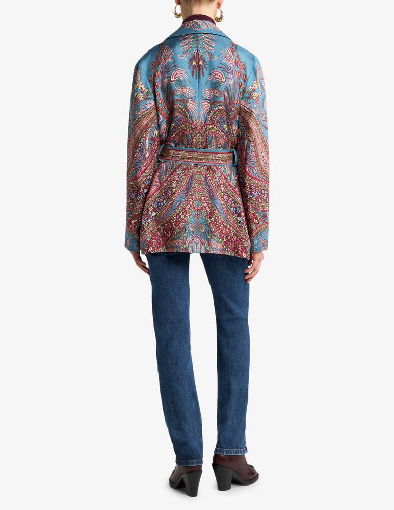 rinascente ETRO Printed silk wraparound jacket