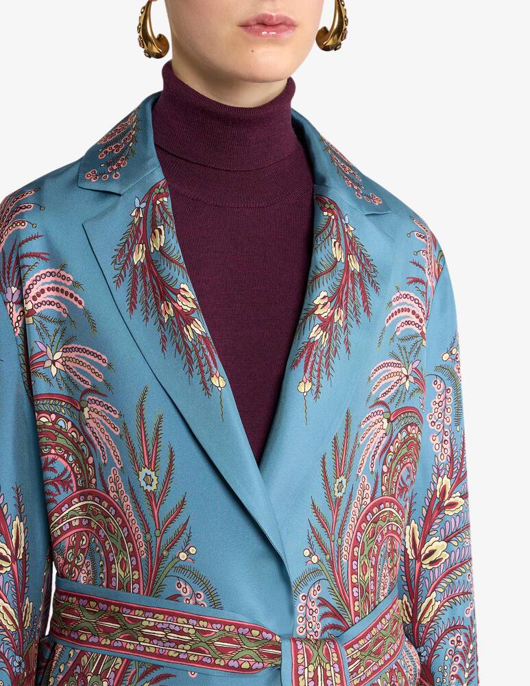 rinascente ETRO Printed silk wraparound jacket
