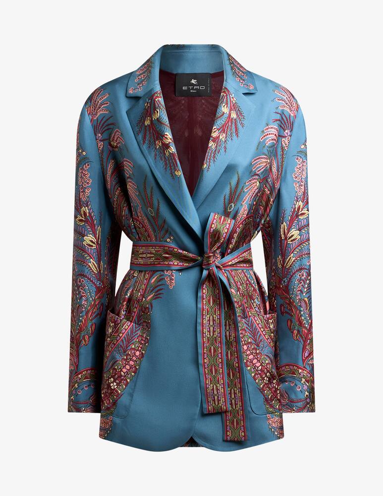 rinascente ETRO Printed silk wraparound jacket
