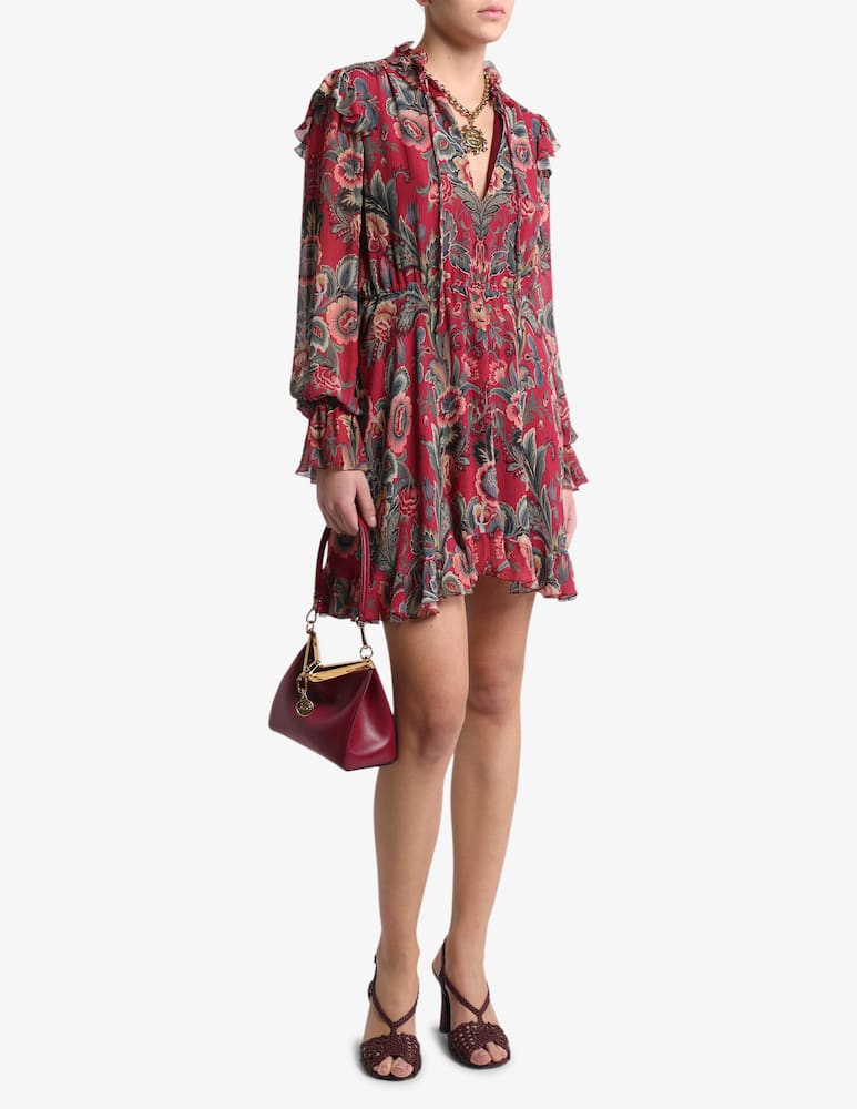 rinascente ETRO Silk-Blend mini dress with print