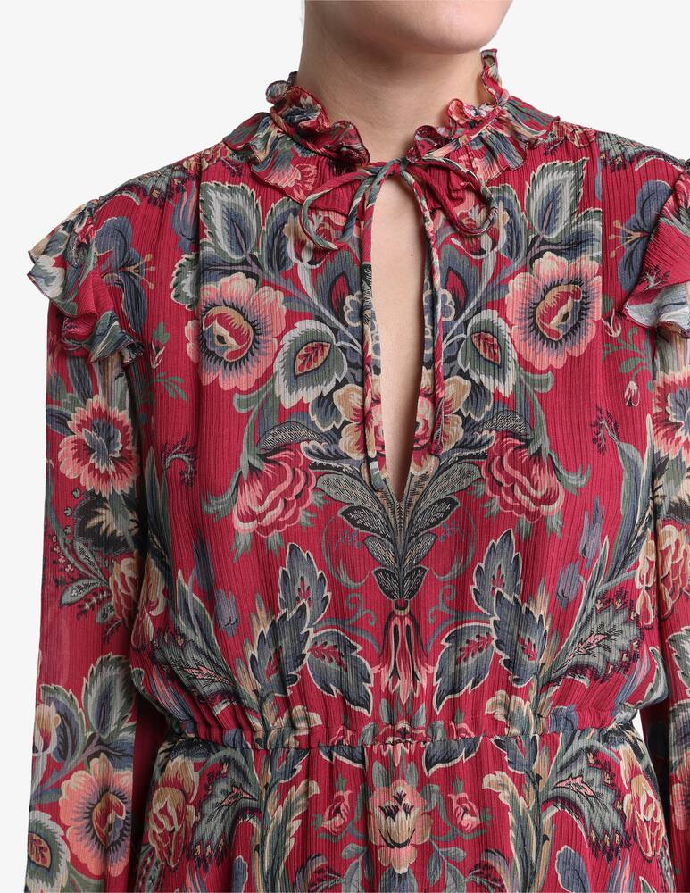 rinascente ETRO Silk-Blend mini dress with print