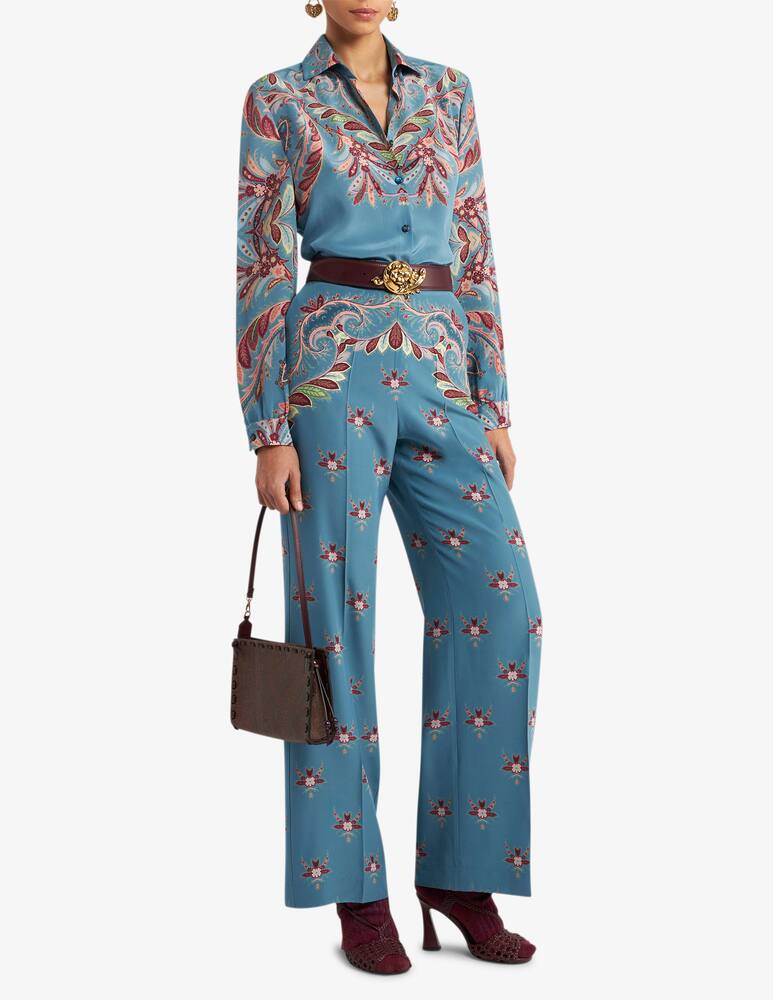 rinascente ETRO Camicia in seta con stampa piazzata