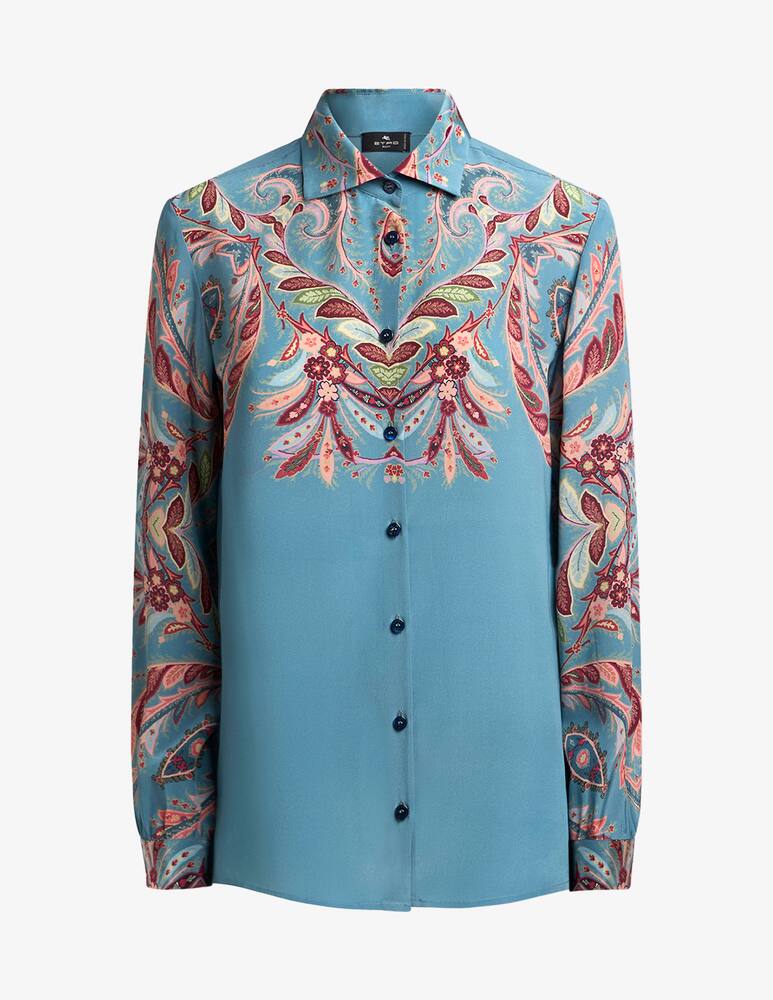 rinascente ETRO Camicia in seta con stampa piazzata