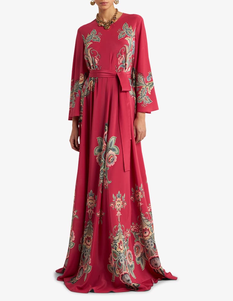 rinascente ETRO Abito lungo in seta con stampa