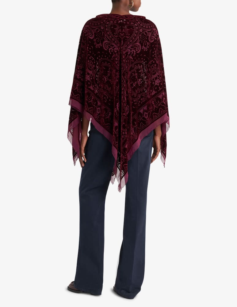 ETRO Poncho in velluto dévoré - immagine 2 ETRO Poncho in velluto dévoré - immagine 2