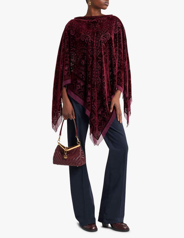 ETRO Poncho in velluto dévoré - immagine 1 ETRO Poncho in velluto dévoré - immagine 1