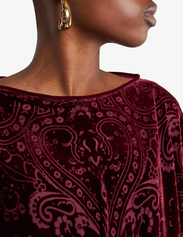 rinascente ETRO Poncho in velluto dévoré