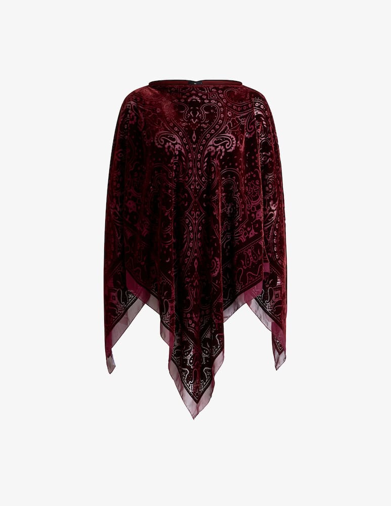 rinascente ETRO Poncho in velluto dévoré