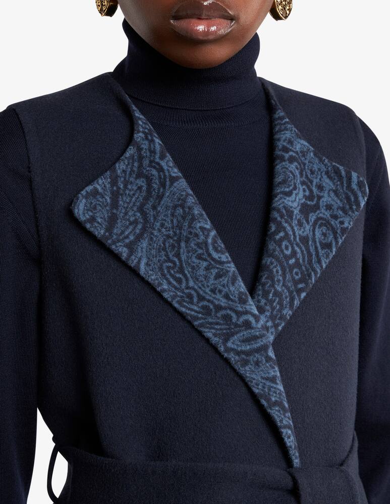 ETRO Gilet lungo in lana e cashmere jacquard - immagine 3 ETRO Gilet lungo in lana e cashmere jacquard - immagine 3