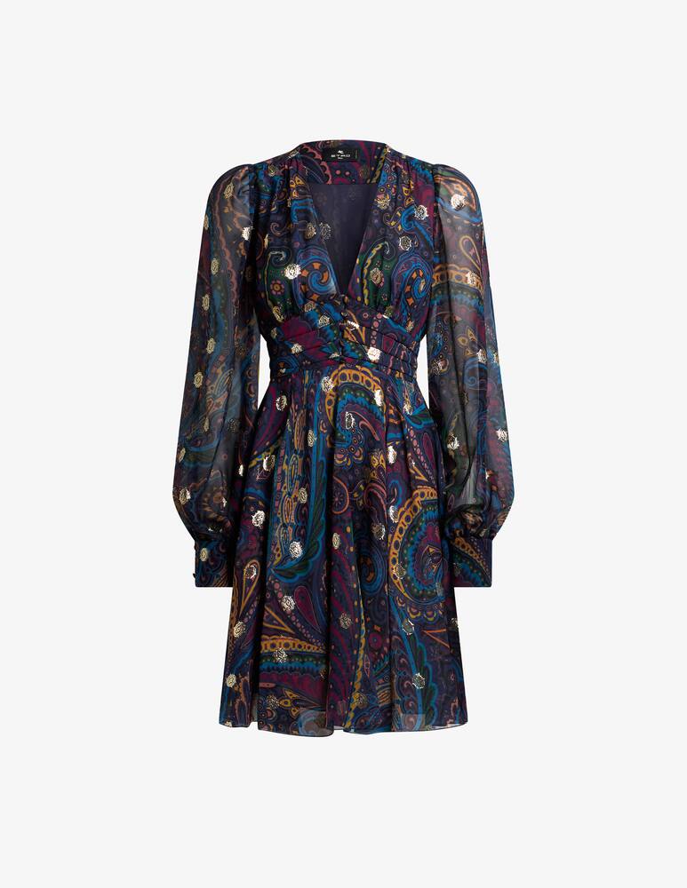 rinascente ETRO Silk mini dress with paisley print