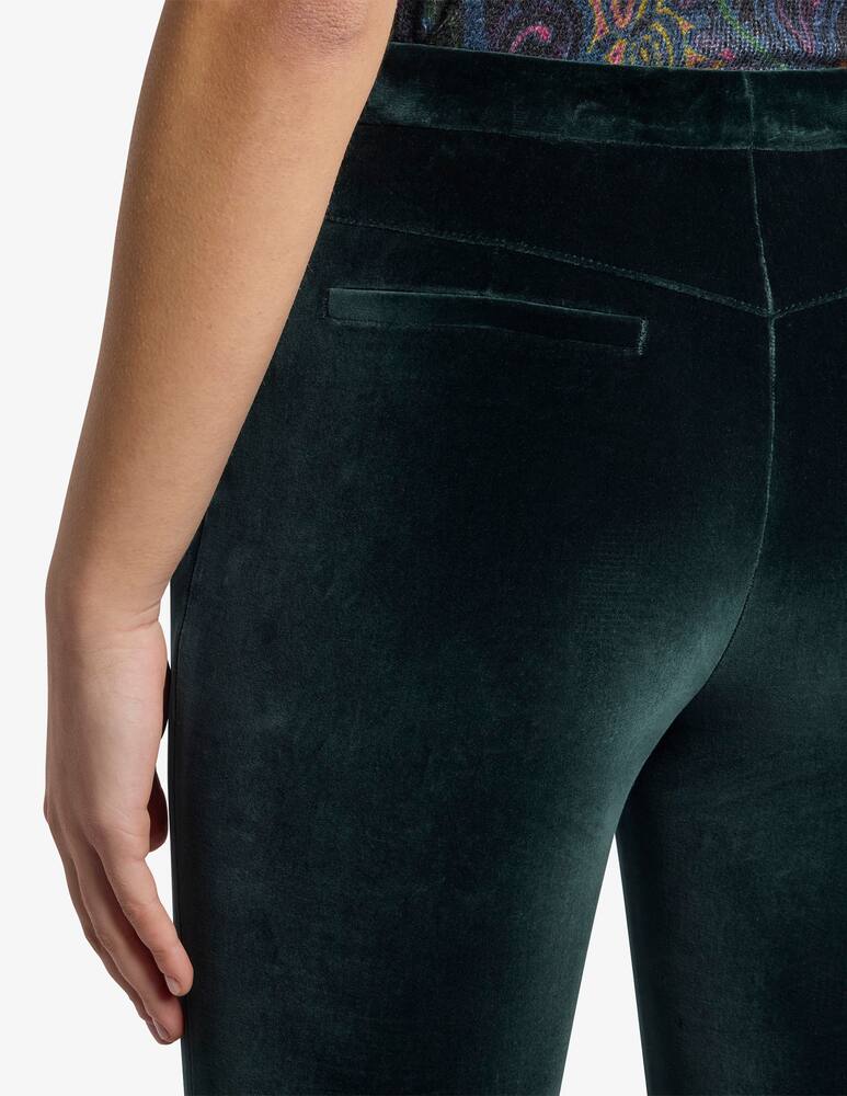 rinascente ETRO Flared stretch cotton velvet trousers