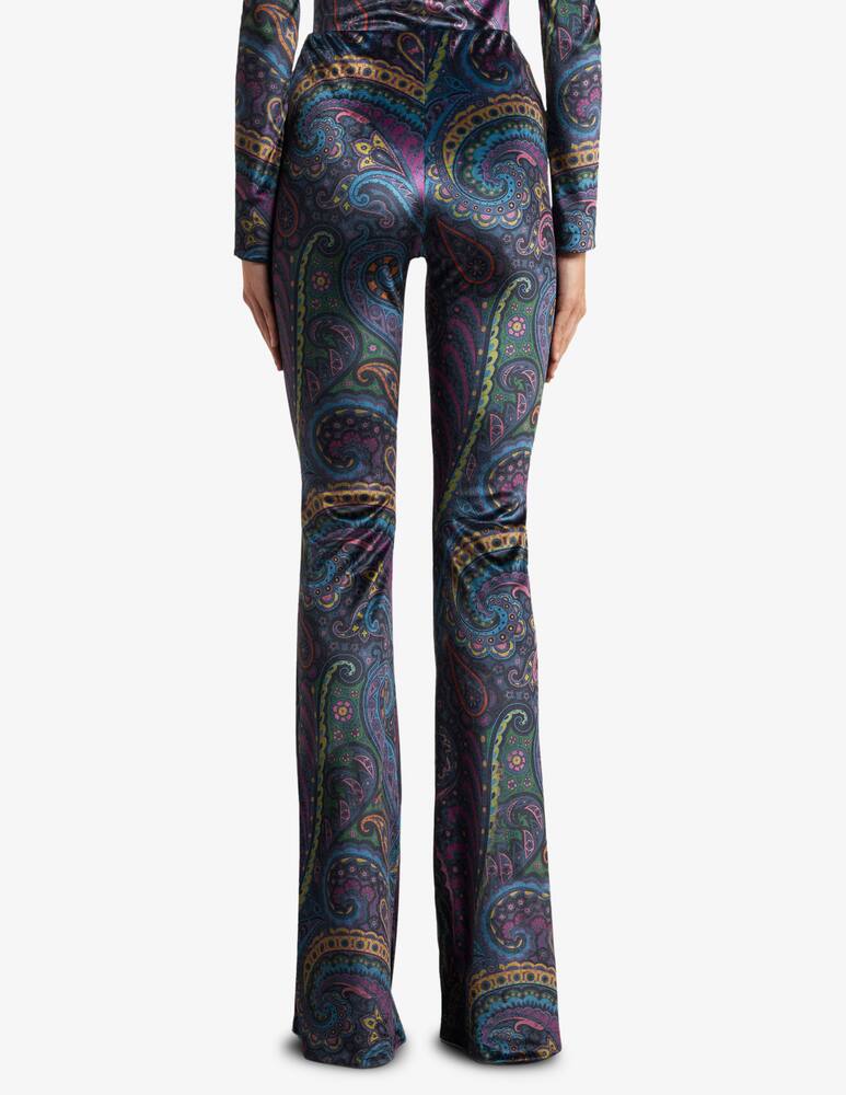 rinascente ETRO Flared printed chenille trousers