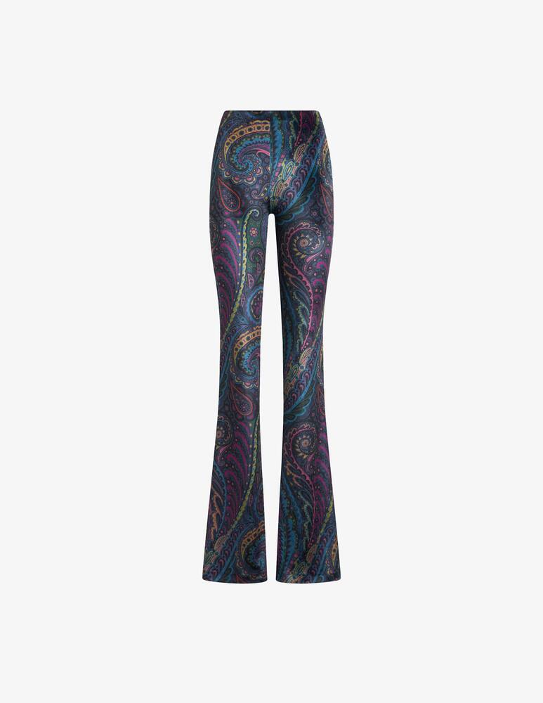 rinascente ETRO Flared printed chenille trousers