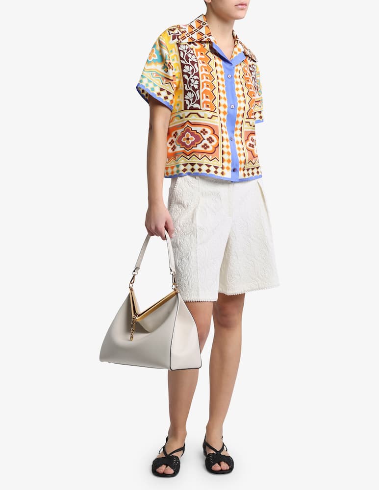 rinascente ETRO Printed silk bowling shirt