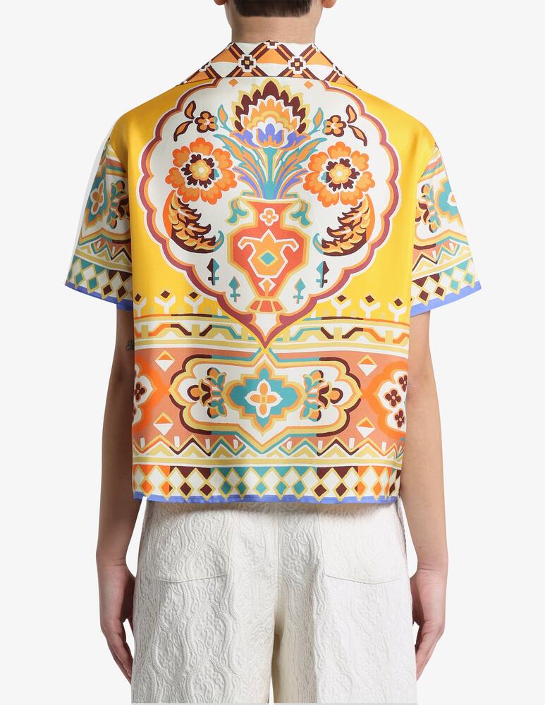 rinascente ETRO Printed silk bowling shirt