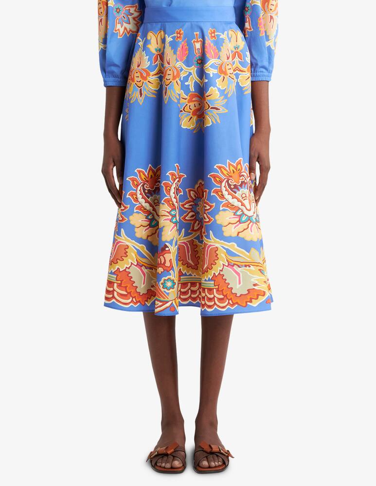 rinascente ETRO Printed poplin midi skirt