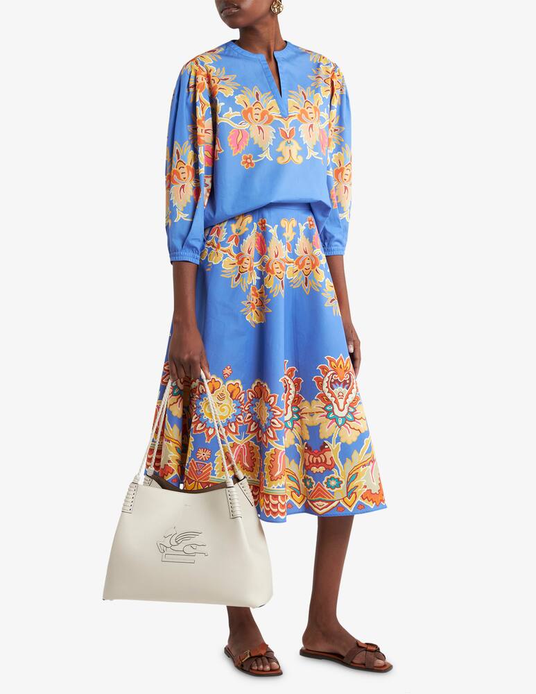 rinascente ETRO Printed poplin midi skirt