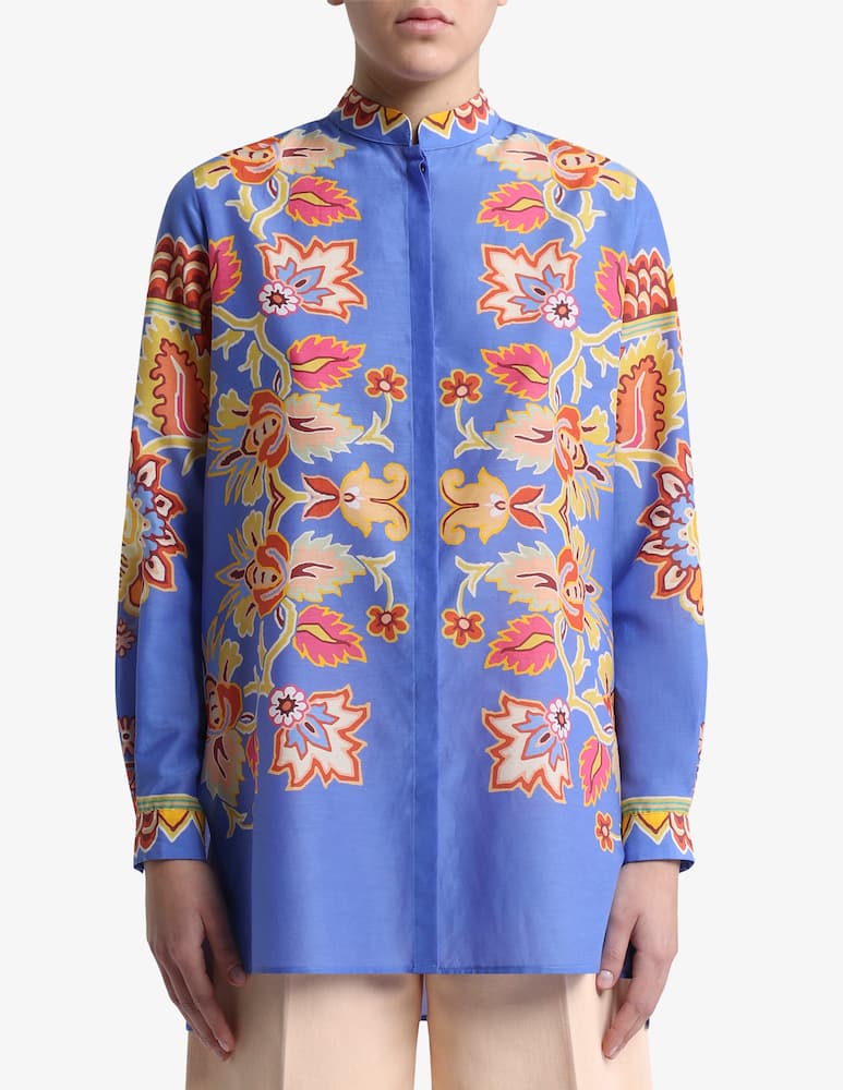 rinascente ETRO Cotton and silk shirt with print