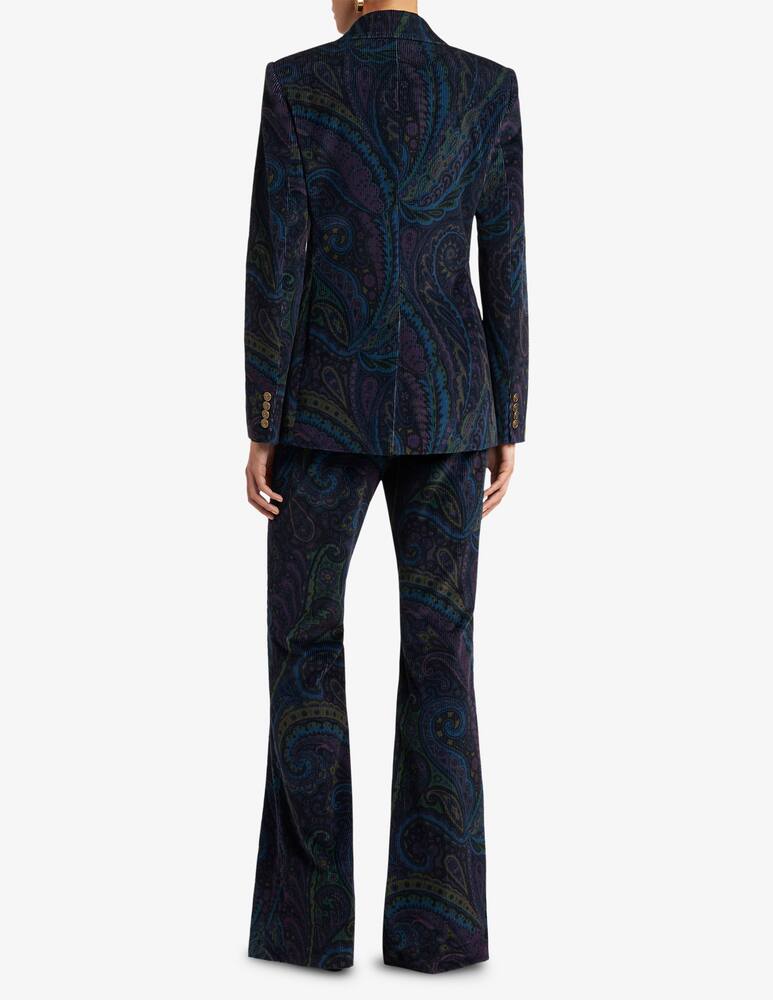 rinascente ETRO Double-Breasted jacket in printed corduroy velvet