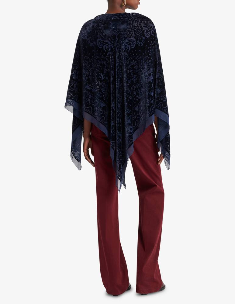 rinascente ETRO Burnout velvet poncho