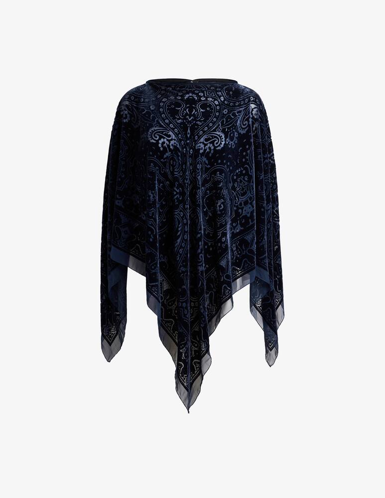 rinascente ETRO Burnout velvet poncho