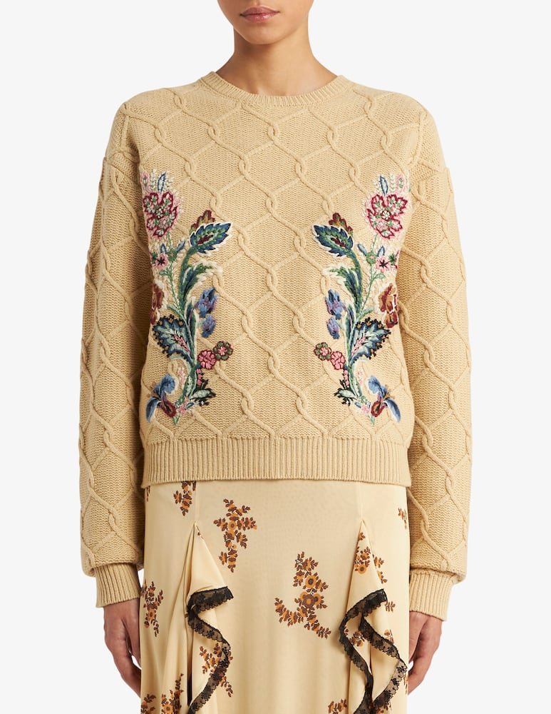 ETRO Maglione in lana e cashmere con ricamo - immagine 1 ETRO Maglione in lana e cashmere con ricamo - immagine 1