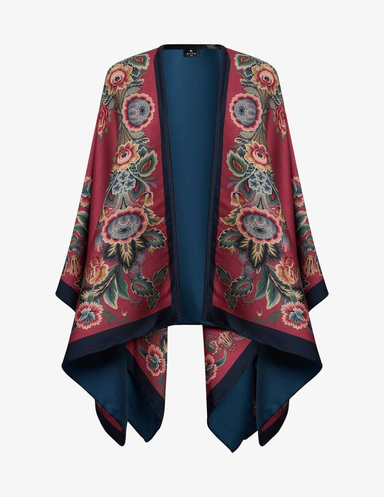 rinascente ETRO Floral wool-blend cape