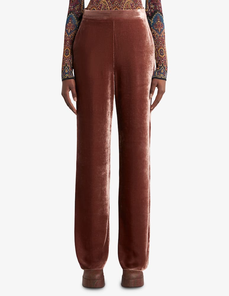 rinascente ETRO Velvet palazzo trousers