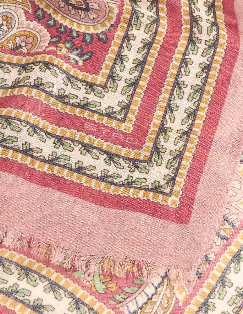 rinascente ETRO Wool, cashmere and silk scarf with print