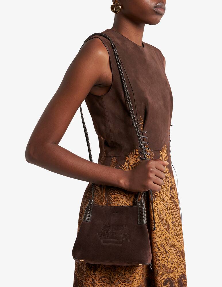 rinascente ETRO Mini Libra tote bag in suede