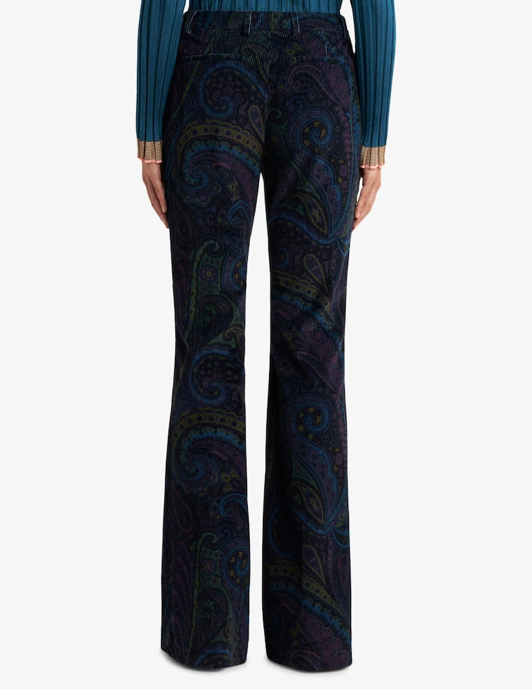 rinascente ETRO Printed corduroy velvet trousers