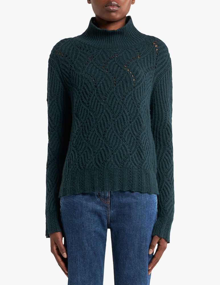 rinascente ETRO Maglia a collo alto in cashmere con motivo traforato