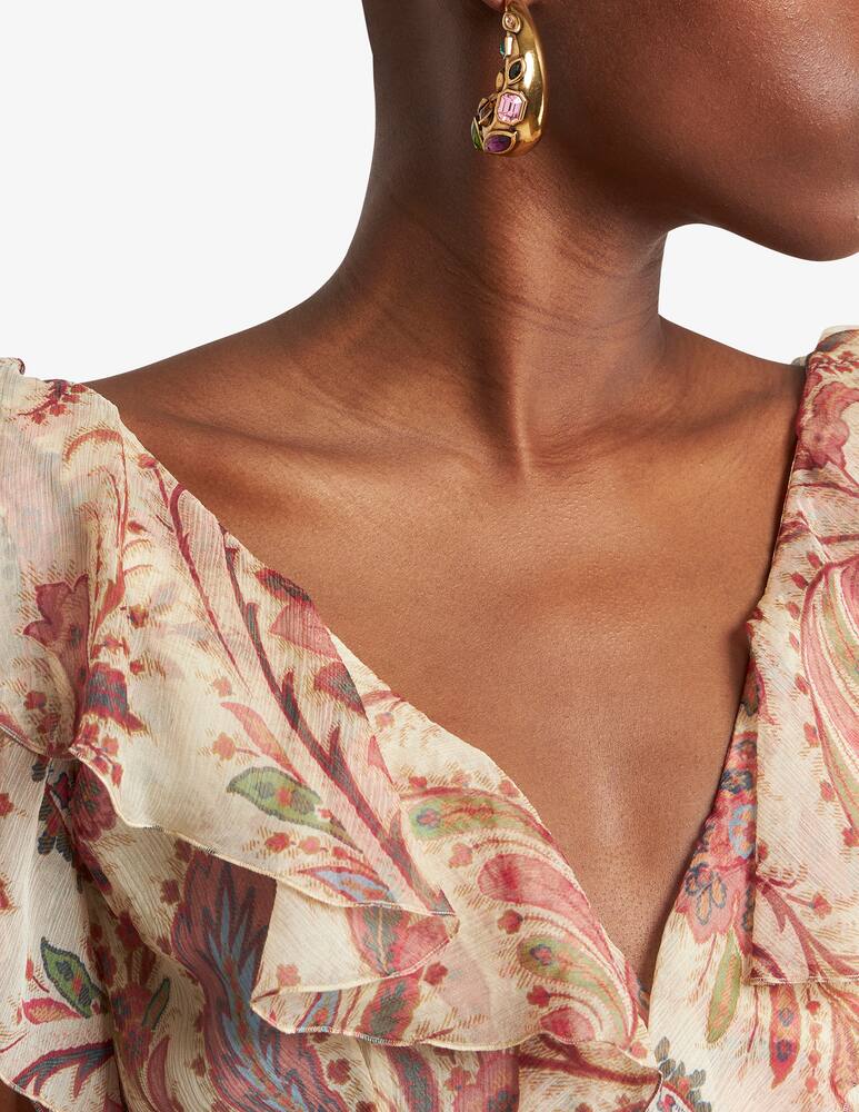 rinascente ETRO Paisley earrings with crystals