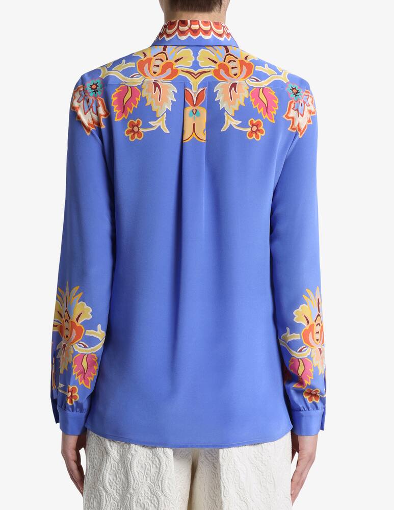rinascente ETRO Printed crepe de chine shirt