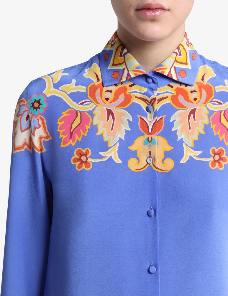 rinascente ETRO Printed crepe de chine shirt