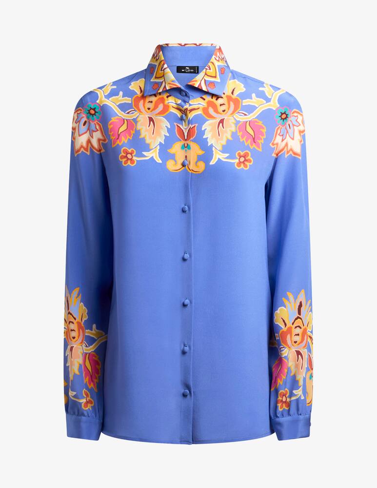 rinascente ETRO Printed crepe de chine shirt