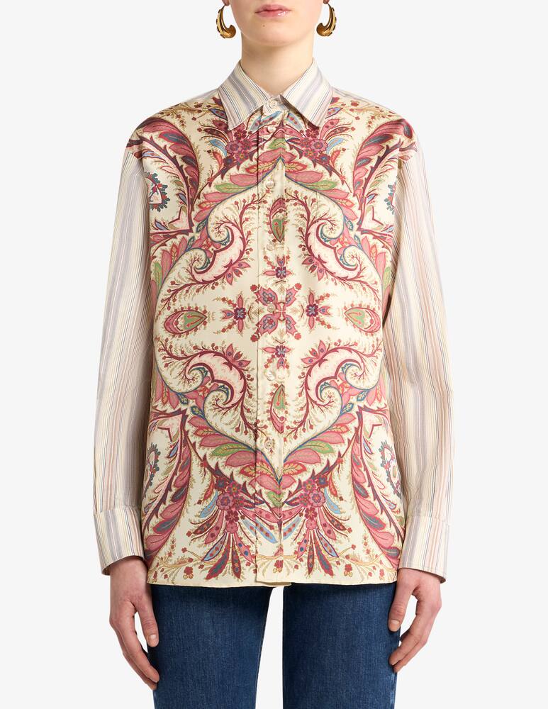 rinascente ETRO Camicia a righe con stampa piazzata