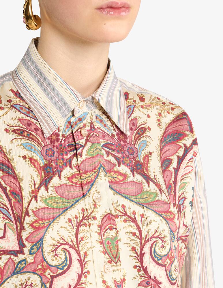 rinascente ETRO Camicia a righe con stampa piazzata