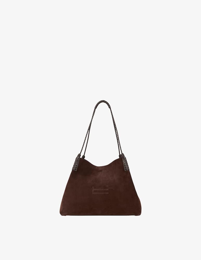rinascente ETRO Medium Libra tote bag in suede