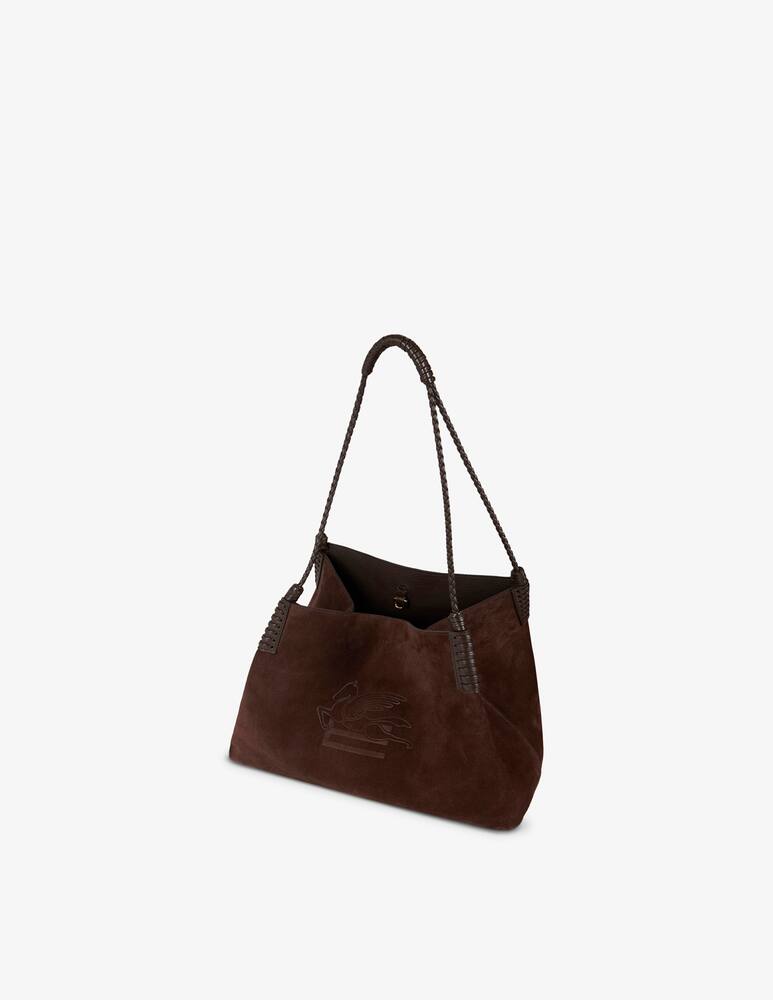 rinascente ETRO Medium Libra tote bag in suede