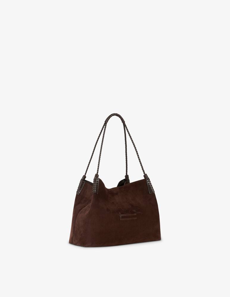 rinascente ETRO Medium Libra tote bag in suede