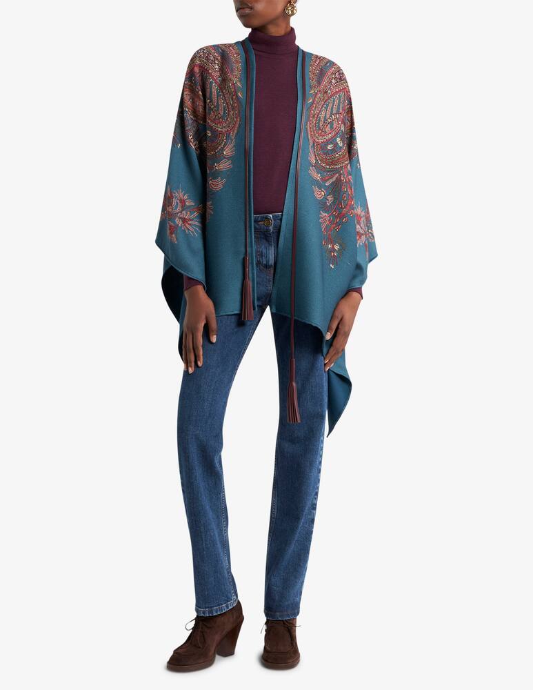 rinascente ETRO Floral paisley wool-blend cape