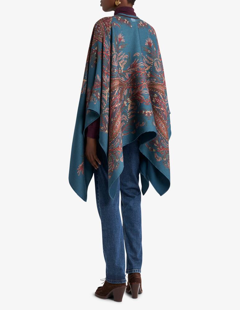 rinascente ETRO Floral paisley wool-blend cape