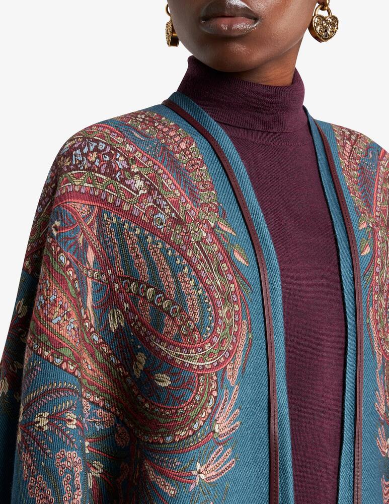 rinascente ETRO Floral paisley wool-blend cape