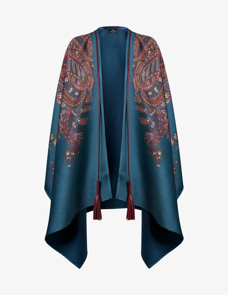 rinascente ETRO Floral paisley wool-blend cape
