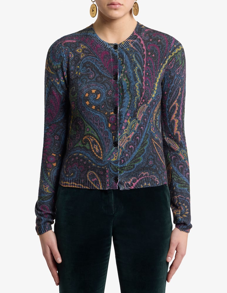 rinascente ETRO Paisley wool and cashmere cardigan
