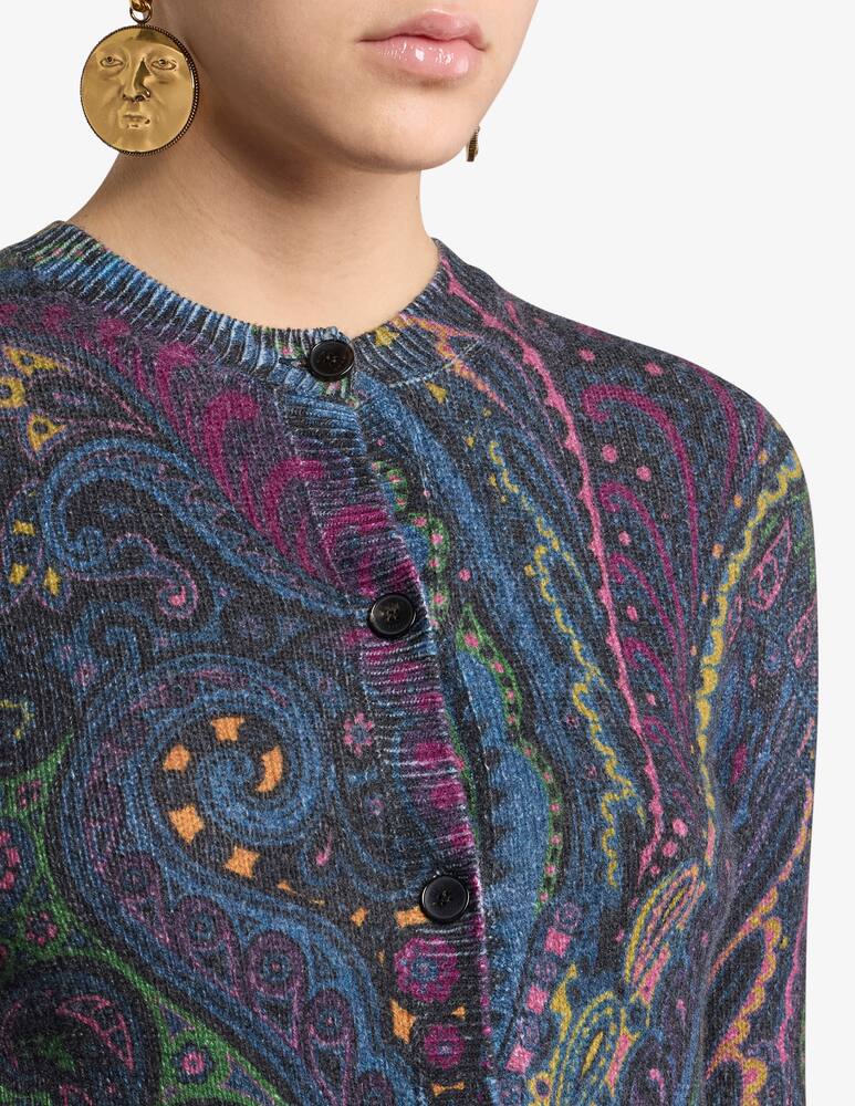 rinascente ETRO Paisley wool and cashmere cardigan